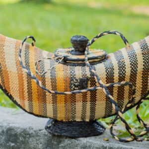 Handwoven Canoe-Shaped Hanging Basket