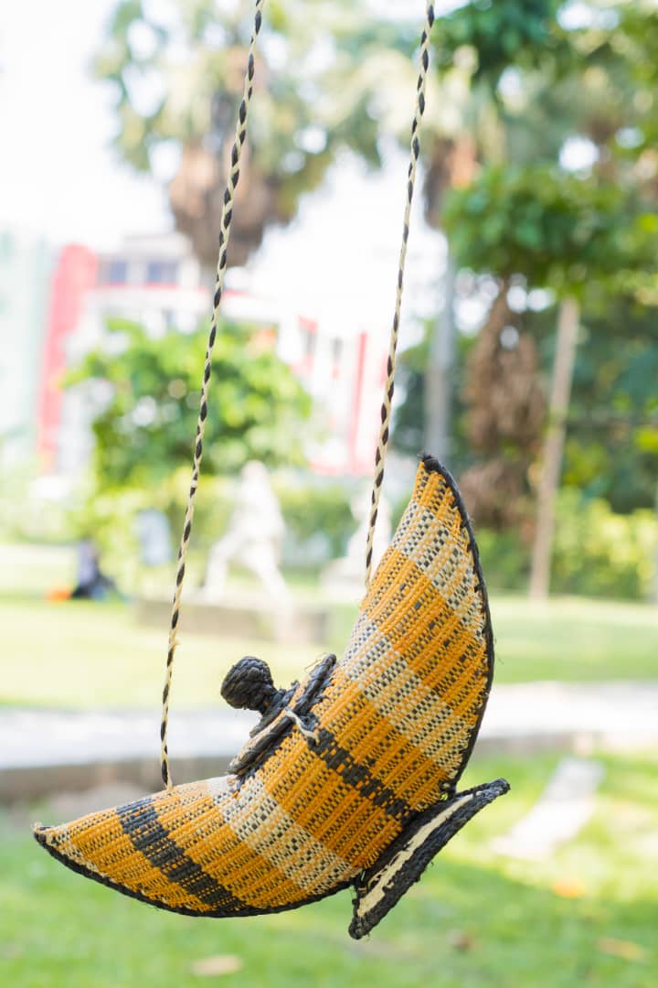 Handwoven Canoe-Shaped Hanging Basket - Image 2