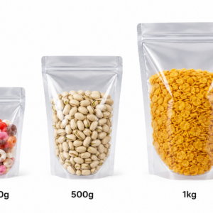Aluminum Foil Pouches with Transparent Front -100pcs